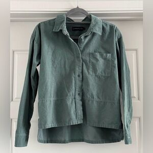 United By Blue Organic Corduroy Sage Green Button Down